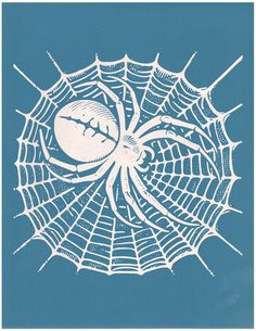 an image of a spider web on a blue background