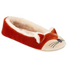 Buy John Lewis Jewelled Fox Ballet Slippers, Orange Online at johnlewis.com Fox Slippers, Sleepwear Fashion, Ballet Slippers, Silk Lace, Party Girl, Experience Gifts, Women's Slippers, Unusual Gifts, Slipper Boots