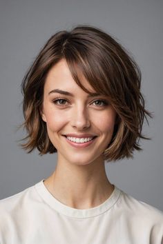 Fine hair? No problem! Discover 20 stylish haircuts that'll add volume and texture to your thin locks. Get inspiration and find the perfect cut for you - Click to explore! 40 Year Old Bob Haircut, Thinning Hair Cuts, Short Hair Cuts For Fine Hair, Cute Bobs For Fine Hair, Fine Hair Bob, Short Hair Inspiration, Short Bob Hair, Dunner Wordend Haar, Chin Length Hair