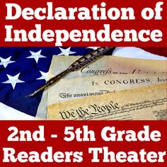 the declaration of independence is on display in front of an american flag and some papers