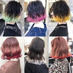 Under Hair Dye Ideas, Under Hair Dye, Hidden Hair Color, Dipped Hair, Dyed Tips, Hair Dye Tips, Hair Dye Ideas