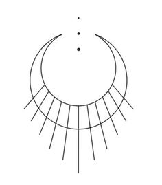 a drawing of an object with lines and dots in the shape of a sunburst