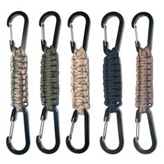 PRICES MAY VARY. DOUBLE CARABINER-The upgrade Paracord hook with 2 durable carabiner, more useful in outdoor activity. LIGHTWEIGHT FOR OUTDOOR ACTIVITY: The Paracord keychain is with small size of 7.5 x 1.18 inches, weight about 25g. 7 strands ensure it to be strong and secure for outdoor. MILITARY GRADE PARACORD: Each Keychains comes with disassembled length approximately 3.5 feet and 550 lb (250 kg), strong enough for most outdoor application. WIDELY APPLIED: A handy tool to accompany your key Mini Flashlights, Carabiner Keychain, Paracord Keychain, Paracord Beads, Trendy Face Masks, Carabiner Clip, Edc Knife, Face Mask Fashion, Quick Release Buckle