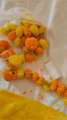 the flowers are laying on the table and ready to be cut