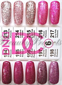 DND DC Platinum Bridal Pink 215 Glitter Gel LED/UV Gel Polish .6oz DC 215 Gel Polish Brands, Glitter Gel Polish, Gel Nail Colors, Gel Polish Colors, Pink Bridal, Dipped Nails, Glitter Gel