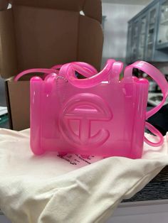 Pink Telfar Bag, Baddie Bags, Pink Telfar, Baddie Stuff, Leather Tote Bag Designer