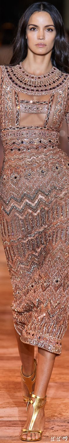 Zuhair Murad Stunning Blush Metallic Gown #ZuhairMurad #Runway #Glamour #Gowns Shiny Dresses, Style And Grace, Couture Collection, Playing Dress Up, Classy Outfits