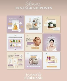 the instagramm posts are designed to look like they have been created by esherland