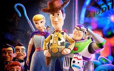 the poster for toy story 3 features woody and friends