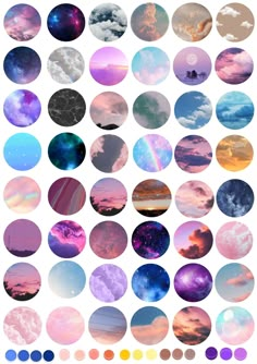 an image of the sky with many different colors