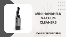 a black and silver electric toothbrush with the words mini handheld vacuum cleaners