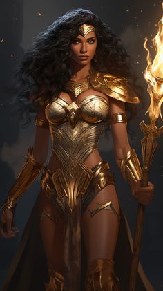 Black Female Art, Art Goddesses, Women Superhero, Amazons Women Warriors, Wonder Woman Superhero, Egyptian Warrior, Fish Nails, Glamour Hair, Stunt Doubles