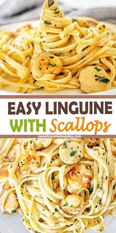 this easy linguine with scallops recipe is the perfect dinner for two