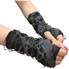 Questions? Leave A Comment Below! Punk Halloween Costume, Punk Halloween, Black Fingerless Gloves, Emo Accessories, Party Kleidung, Long Gloves, Estilo Punk, Black Gloves, Style Punk