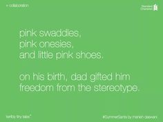 a green background with the words pink swaddles, pink ones, and little pink shoes