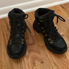 Worn A Few Times Guess Boots, Guess Shoes, Moto Boots, Size 6, Women Shoes, Boots, Women Shopping, Black, Color