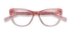 Pink horn eyeglasses available in variety of colors to match any outfit. These stylish full-rim, x-small sized acetate eyeglasses include free single-vision prescription lenses, a case and a cleaning cloth. Clear Glasses Frames, Pink Eyeglasses, Small Face, Kids Glasses, Clear Frames, Good To See You, Pink Frames, Small Faces, Cat Eye Glasses