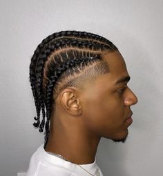 Men’s Braids With Taper, High Taper With Braids, Cornrows With Low Taper, Low Taper Fade With Braids, Cornrows With Taper Fade, Cornrows Low Taper, Two Strand Cornrows, Cornrow Black Men, High Taper Cornrows