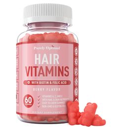 PRICES MAY VARY. Scientifically Formulated for Optimal Hair Health: Our hair vitamin gummies are backed by cutting-edge research in trichology and nutrition science. The carefully selected blend of ingredients, including biotin, folic acid, and vitamins A, C, and E, has been shown in clinical studies to support hair growth, strength, and overall health. With 5,000 mcg of biotin per serving, our formula provides a potent dose of this essential B-vitamin, known for its role in keratin production a Faster Hair Growth, Stop Hair Breakage, Quick Hair, Hair Supplements, Gummy Vitamins, Fast Hairstyles, Vitamins For Skin, Grow Hair Faster, Hair Vitamins