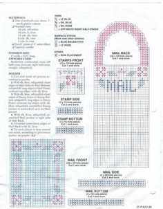 a cross stitch pattern with instructions to make it in the shape of a door and frame