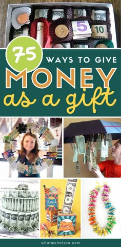 money as a gift with the title, 25 ways to give money as a gift