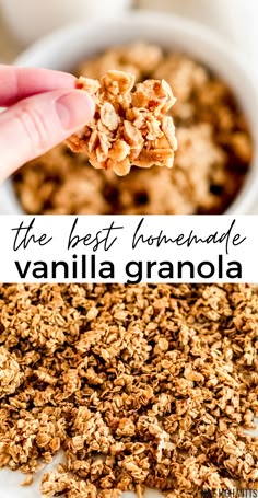 the best homemade vanilla granola recipe