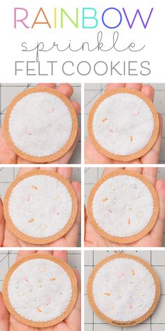 how to make a rainbow sprinkle felt cookie with pictures and instructions for making it