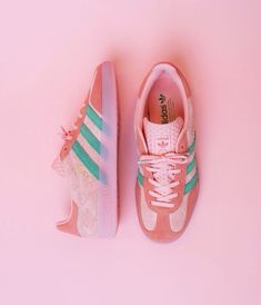 #gazelle #gazelleindoor Pink Gazelle, Adidas Gazelle Indoor, Sporty Shoes, Colorful Sneakers, Rose Shoes, Cute Sneakers, Painted Shoes