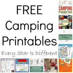 free camping printables for every star is different from the book, campfire pack