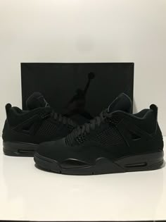 New!!! Air Jordan 4 Retro OG Black Cat (2020)!!! In Original Box!!! High Quality Sneakers!!!! Fast And Free Shipping!!!  NO Returns!!! Returns: Not Accepted!!!  Any Questions Please send us a message!! Thank you.. Nike All Black Shoes, Jordan 4 Black Cat Aesthetic, Air Jordans 4 Retro Black Cat, Black Cat Jordan 4 Shoes, Jordan 4’s Millitary Black, Air Jordan 4 Black Cat, Jordan 4 Retro Military Black, Jordan 4 Black, Sneakerhead Room