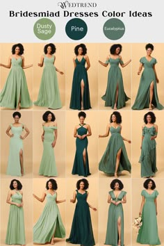 the bridesmaid dresses color ideas are available in different styles and colors, including green