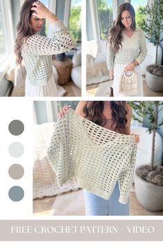 the crochet pattern is easy to make and looks great on any woman's body