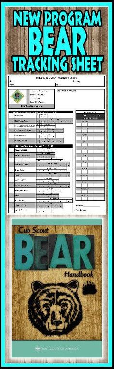 the new program bear tracking sheet