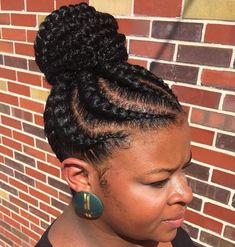 30+ African Braided Updo Hairstyles Fashion Style Updo Braids For Black Hair High Bun, Braided Bun For Black Women, Corn Rows, Trendy We Fryzurach, Braids Updo, Tan Skin Blonde Hair, African American Braids, Prom 2023, Natural Braids