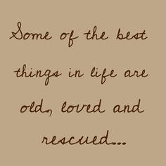 some of the best things in life are old, loved and received quote on brown background