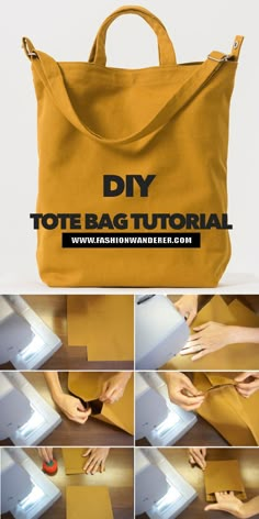 the instructions for how to make a tote bag