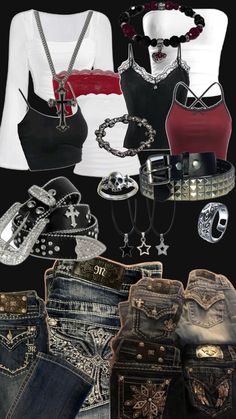 2000s Goth Fashion, Outfit Inso, Y2k Goth, Estilo Punk