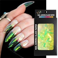 Broken Glass Holographic Foil Transfer Nail Art Stickers, Colorful Reflective Mirror Shard Packag : broken glass holographic cellophane nail foil transfer stickers, stylish and beautiful nail decors, the size of each sheet is 200 x 0.5 CM (79.05x0.19inc). Material: Made of environmentally friendly, skin-friendly, and material, easy to remove with nail polish. Cellophane Design : Beautiful mirror reflection broken glass nail foil art sticker, 6 different colors, making your nail more attractive. Holographic Cellophane, Nail Foil Art, Purple Products, Nail Foils, Stickers Colorful, Nail Foil, Nail Stencils, Glass Nail, Beautiful Mirror