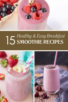 healthy and easy breakfast smoothie recipes