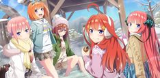 Anime Twins, Shojo Anime, The Quintessential Quintuplets, Anime Group, Anime Watch, Quintessential Quintuplets, 5 Anime, All Anime, Girl Drawing