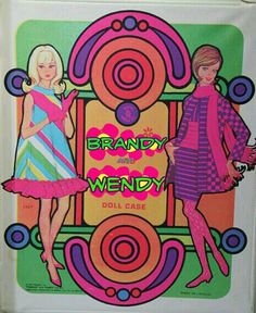 an advertisement for brand wendy doll care with two women in dresses