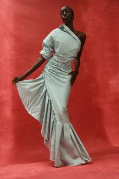 DEVLIN TOP — HELLESSY Ruffled Long Skirt, Cotton Maxi Skirts, Cotton Maxi, Moda Operandi, Look Fashion, Pretty Dresses, Classy Outfits, African Fashion, Stretch Cotton