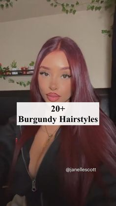 Transform your look with the rich, wine-inspired hues of burgundy hair, perfect for adding a touch of bold sophistication to your style.