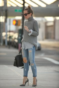 Brooklyn Blonde, Sweater Jeans, Fall Fashion 2016, Cooler Look, Looks Street Style, Layering Outfits, Trendy Outfit, Zara Sweater