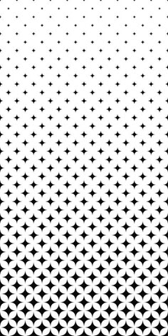 a black and white pattern with stars in the middle, on top of each other