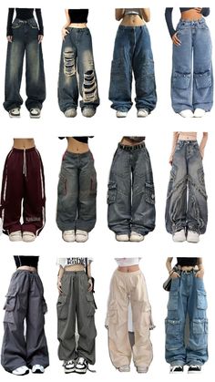 Cute Pants Outfits, Baggy Outfit Ideas, Street Style Outfits Casual, Wrinkled Clothes, Shoes Outfit Fashion, Cargo Pants Outfit, Baggy Clothes, Neue Outfits, Jeans Cargo