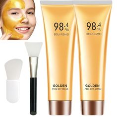 PRICES MAY VARY. 【 98.4% Golden Peel Off Mask】This Gold Foil Peel Off Mask to and make you a new.Gold Peel off Mask makes skin look brighter and more refined. 【Gold Peel-Off Facial Mask】Golden Peel Off Mask adsorbs impurities, penetrates deep into pores to leave your toned. Our Gold Foil Peel-Off Mask is small, easy to carry and does not take up space. Pamper your skin with luxurious spa treatments anytime, anywhere. [98.4% Gold mask] This 98.4% Gold Peeling Wrinkle Proof Facial Mask is integrat Peel Off Face Mask, Face Mask For Blackheads, Gold Face Mask, Blackhead Mask, Mask Cream, Repair Mask, Exfoliating Mask, Luxurious Spa, Gold Mask