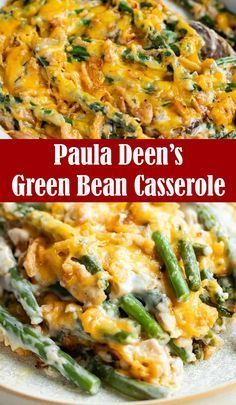 a plate with green bean casserole on it