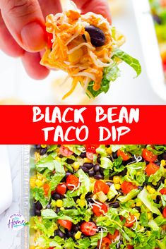 black bean taco dip is an easy and delicious appetizer