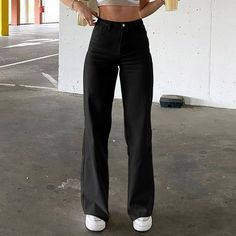 Styl Indie, Jeans Online Store, Style Wide Leg Pants, Chique Outfit, Mom Pants, High Waisted Flare Jeans, Moda Jeans, High Waisted Flares, Flare Leg Jeans